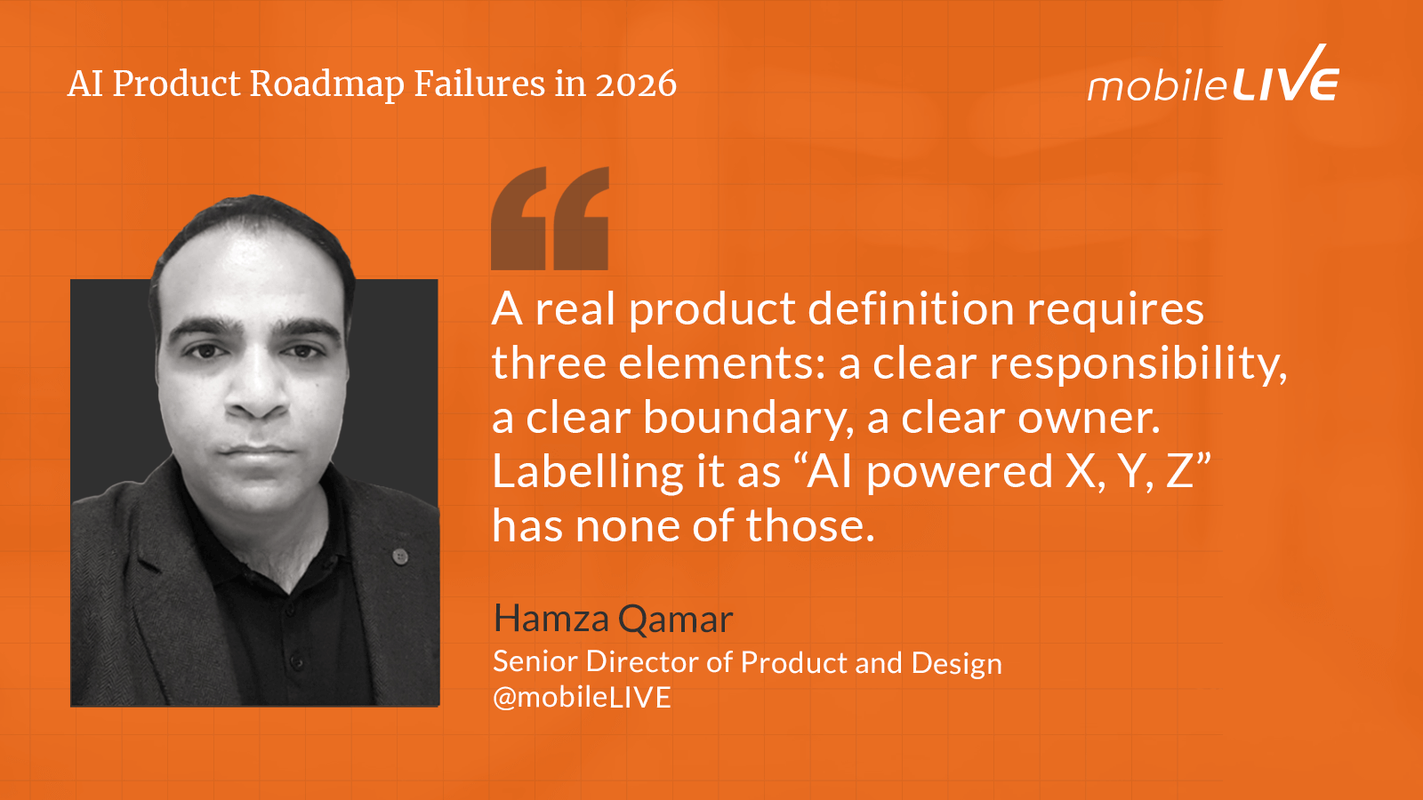A real product definition requires three elements: a clear responsibility, a clear boundary, a clear owner. Labelling it as “AI powered X, Y, Z” has none of those.